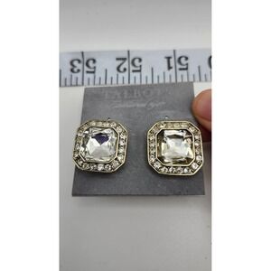 Talbots Cufflinks Mens Gold Tone Rhinestone Accents Formal Accessory‎ NWT